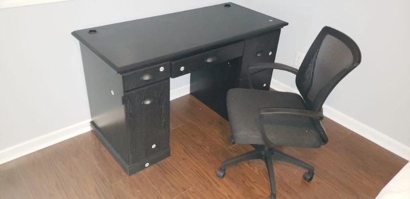 Desk and chair